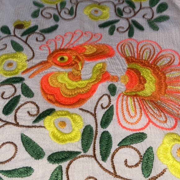 Women's Cream and Orange Shirt XS - Picture 3 of 5